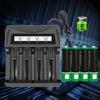 USB Rechargeable 18650 Battery Charger with LCD for 18650 and Rechargeable AA/Triple A Battery Independent Charging Slot