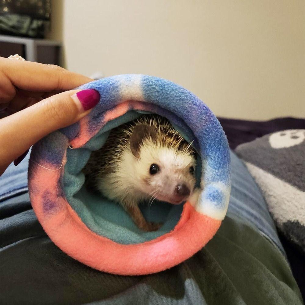 Interaktiver Meerschweinchen-Schlafsack mit Fleece gefüttert Hamster-Versteck Gemütliches Baumloch-Nest Kleines Kaninchen