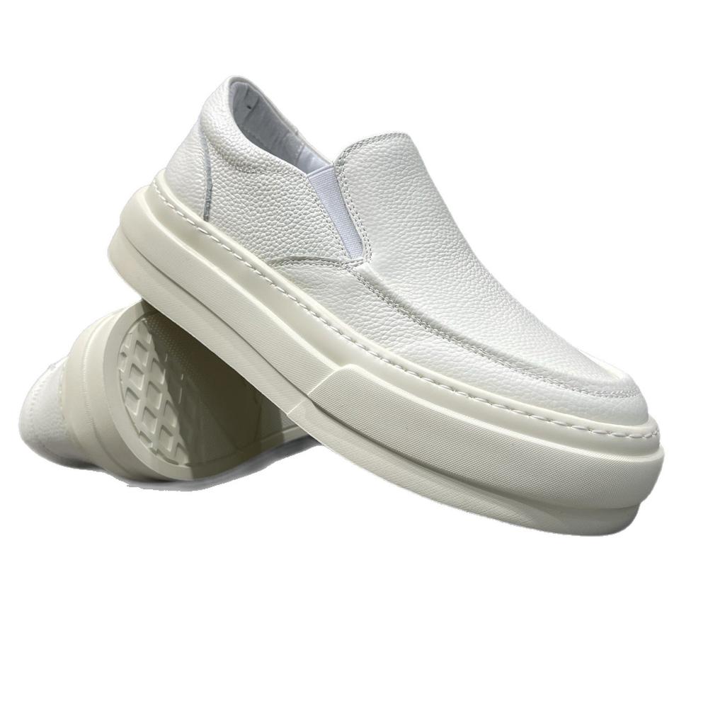 Board shoes men's 2026 spring new platform fashion casual men's shoes leather lazy
