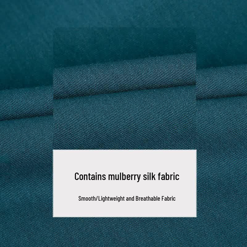 Talent Men's Summer Short Sleeve Mulberry Silk Blend Shirt