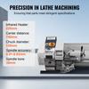 Metal Lathe 220x750mm, Precision Mini Metal Lathe 1500W Variable Speed, Mini Lathe Precision Bench Top Metal Working Lath