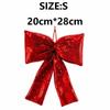Hanging Christmas Sequin Bow Retro Exquisite Christmas Tree Ornament Sparkling Wreath Garland Bow Merry Christmas