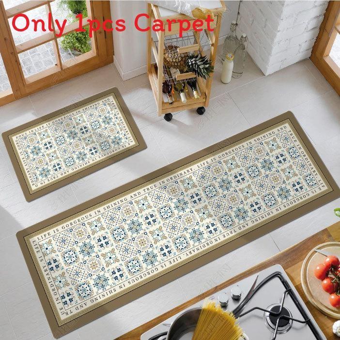 

Pattern Printed Geometric Carpet Living Room And Bedroom Non Slip Easy To Clean Style A,40x60cm
