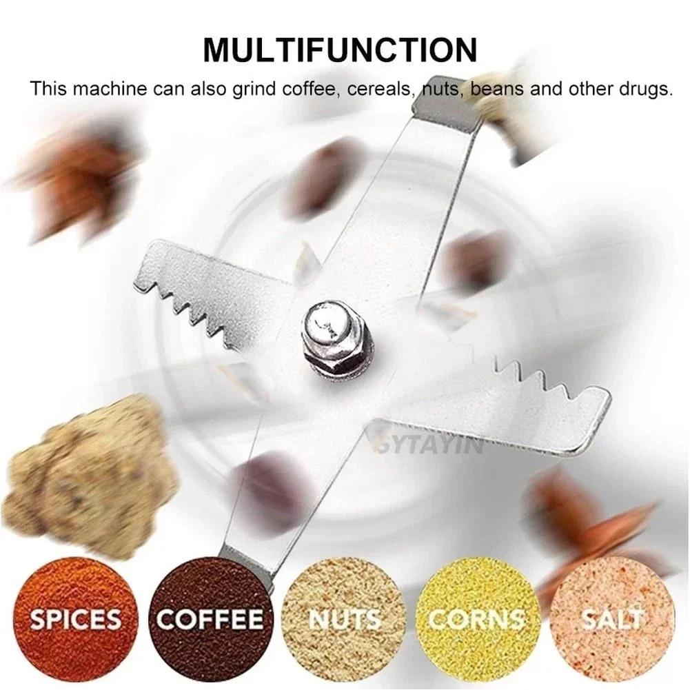 Multifunction Stainless Steel 600/300ml Electric Grinder Spices Mill Cereal Grains Grinder Machine Electric Coffee Beans Grinder