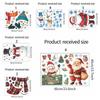 Creative DIY Christmas Snowman Sticker Cute Cartoon Christmas Wall Sticker Painted Snowflake Decal Background Beautification