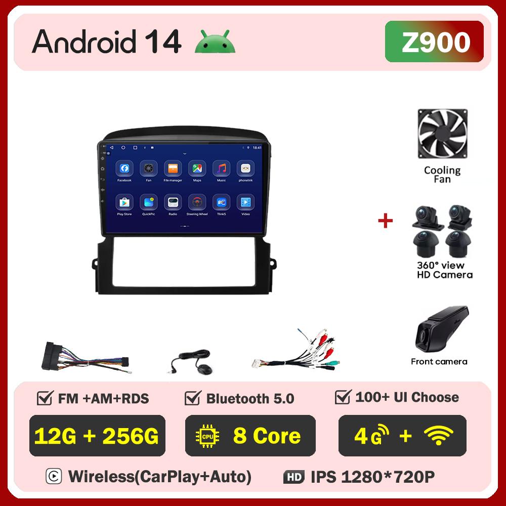 Android 14 For Kia Sorento BL 2002 2003 2004 2011 Car Multimedia Video Player Touch Screen Smart Car Systems GPS Navigation Wifi