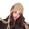 Womens Winter Peruvian Cover Ears Beanie Hat Ear Flap Sherpas Ski Snow Hats Knit Cute Tassels Beanies Hat