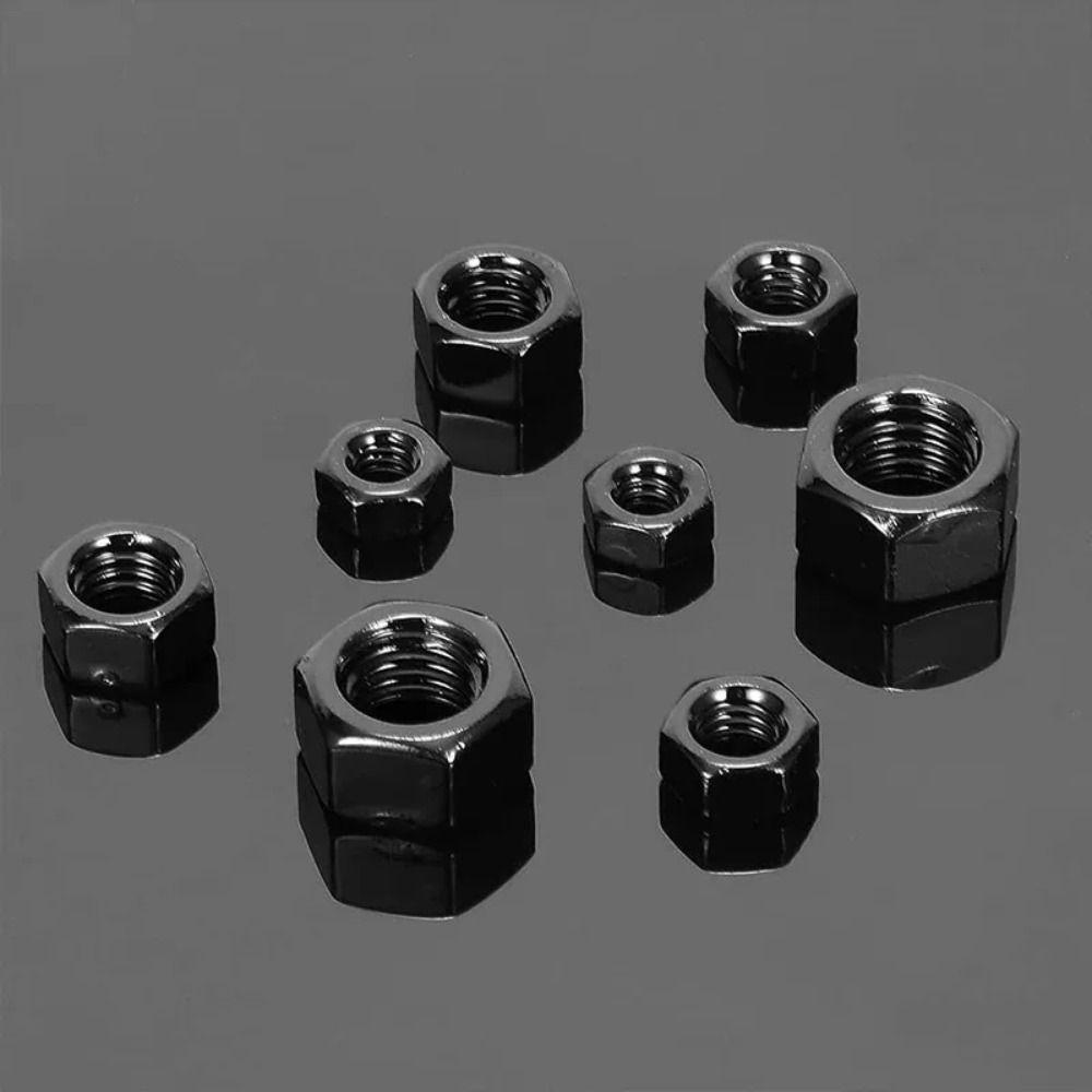 Black Nylon Hex Nuts M 3 M 4 M 5 M 6 M 8 M 10 Hexagonal Nut Hex Nuts Assortment Kit  Car Repair