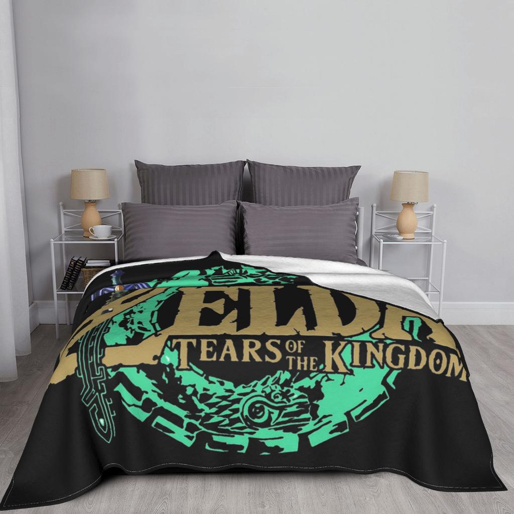 Z-Zelda Legends Tears of the Kingdom Fleece Blankets Game Merch Funny Throw Blanket for  Sofa Bedding Lounge 125*100cm Bedspread