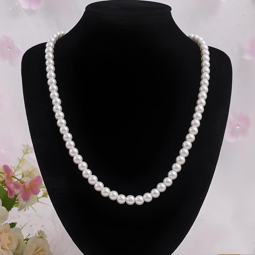 Elegant Retro Pearl Double-Layer Necklace: Small Fragrance Style, Versatile for Sweaters, Perfect Cross-Border Accessory for Women.