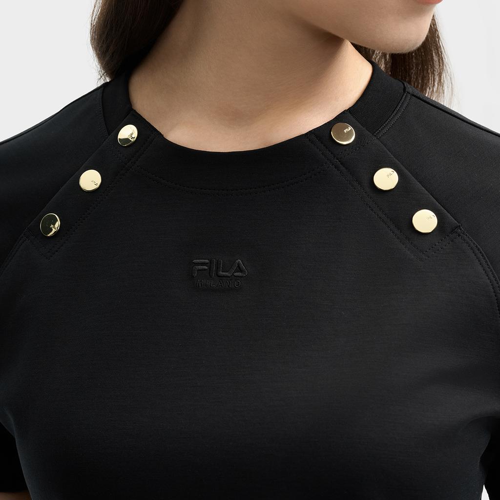 New FILA MILANO Collection T Shirt Women's Jet Black BK F11W525112F-BK