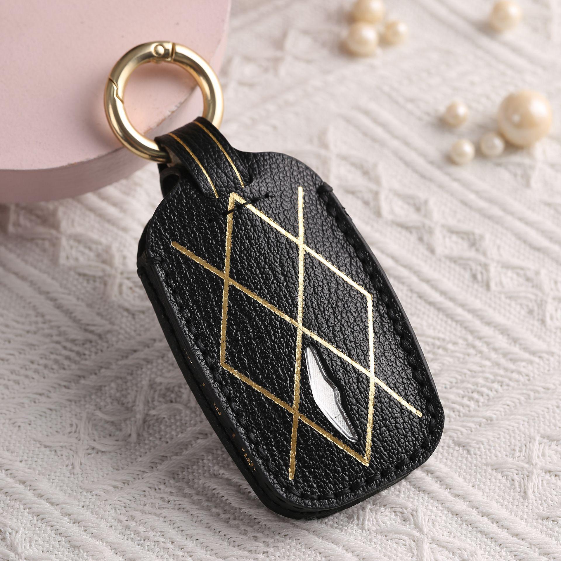 

Изготовленный на заказ чехол для ключа Genesis Новый и старый Lawns Genesis кожаный чехол с пряжкой Высококлассный чёрный