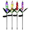 2 Pack Solar Outdoor Lights Waterproof Delphinium Solar Garden Lights Outdoor Solar Flowers Lights Yard Garden Decorative Gift