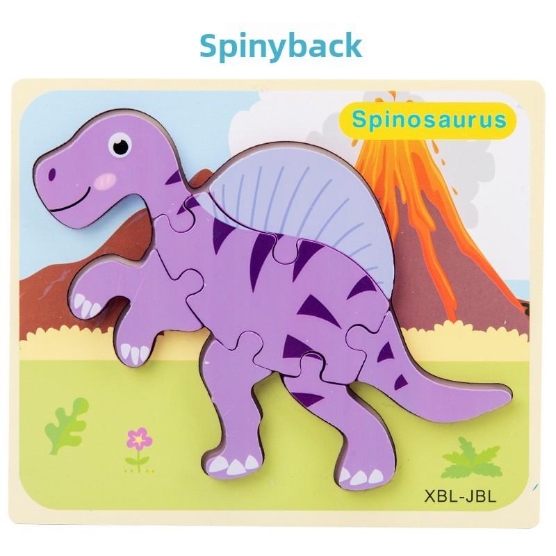 Dinosaur 3d Puzzle Wooden Brain Teaser For Kids Educational Toy