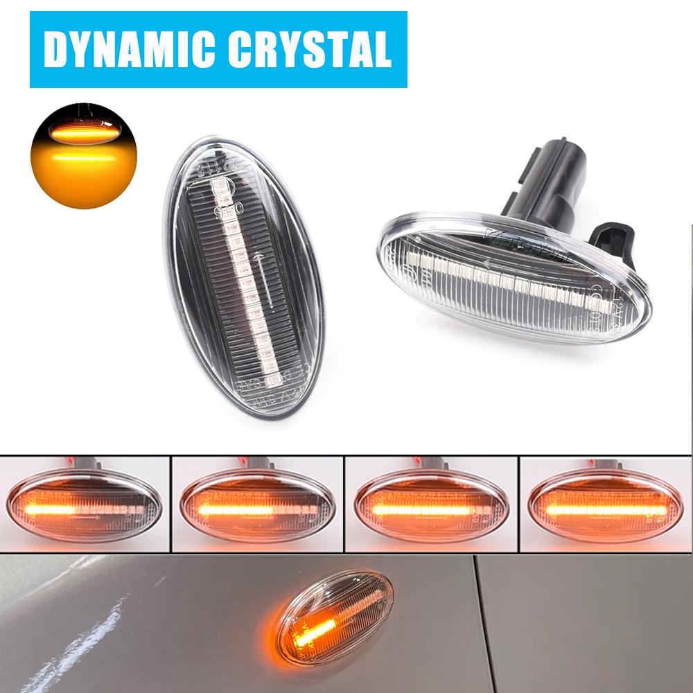 Dynamic LED Turn Signal Lights Sequential Flashing Side Marker Lamp for Subaru Forester Impreza 2008 2009 2010 2011 2012-2018