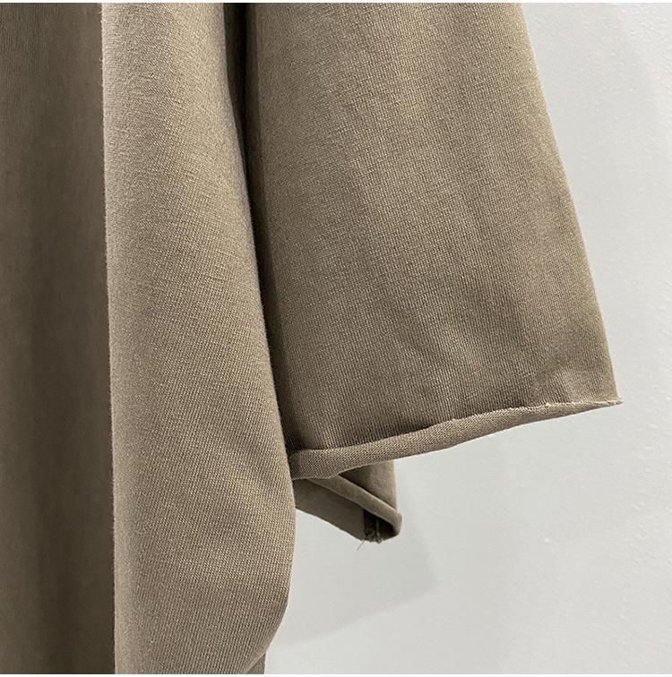 2023 Summer Loose Knit T-Shirt with Eyelet and Ribbon Design