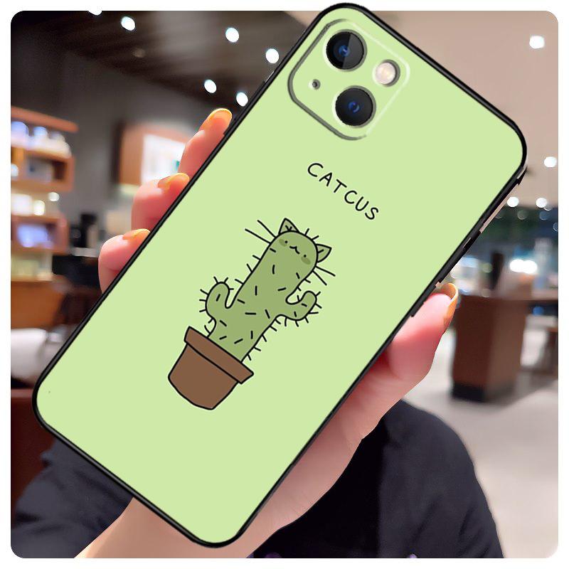 Plant Cactus Case For iPhone 16 12 13 11 14 15 Pro Max Plus X XR XS 13 12 Mini Back Cover Capa