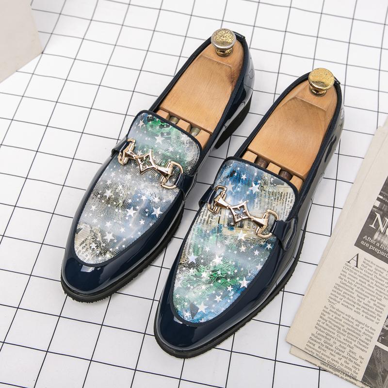 Mode Italienische Herrenschuhe Bunte Bunte Slipper Herren Slip-on Fahrschuhe Herren Nachtclub Mode Lederschuhe Hochzeitsschuhe