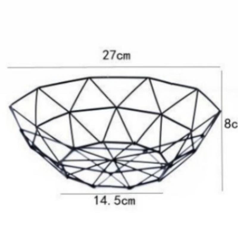 Metal Fruit Basket Simple Fruit Basin Multi-Size Iron Snack Bread Vegetable Storage Bowls Kitchen Eggs Dessert Holder Organizer