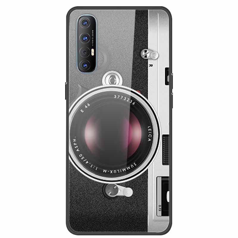 Glass Case For Oppo Reno 3 Pro 5G Case Soft Bumper Hard Tempered Glass Back Cover For Oppo Reno3 Pro 2019 Phone Case Funda Bag