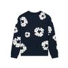 Denim Tears Long Sleeve Cotton Wreath T-shirt Navy