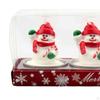 3Pcs Lovely Christmas Candle Set Decorative Tealight Ornament Portable for Home Decor Kids