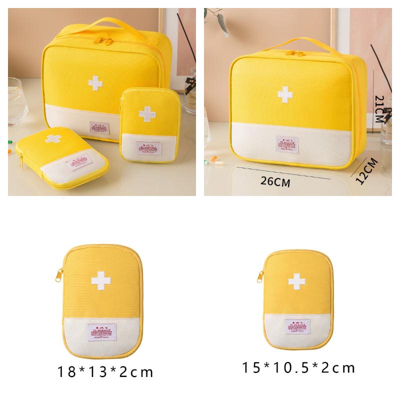 3Pcs/4pcs/set Portable Medical Storage Bag Camping Emergency First Aid Kit Organizer Home Outdoor Travel Bag