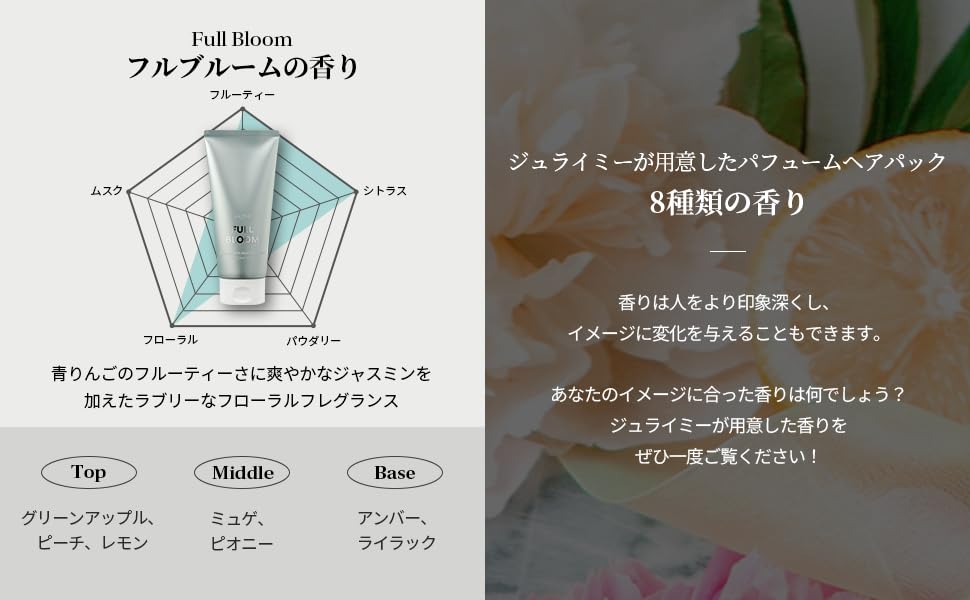 JUL7ME Perfume Hair Pack 200ml Treatment Hair Quality Improvement Hair Mask Full Bloom Scent Non-Wash Non-washing [Genuine Product]