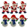 Yousheng Christmas Ornaments 2D Acrylic Snowman Santa Claus Hanging Ornament with Stitching Texture for Winter Holiday Tree Decor