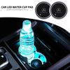 BAH1 1/2PCS Colorful Universal LED Car Cup Holder RGB Light Mat Pad for Mercedes Benz W211 W204 W210 W203 CLA GLA Auto Accessories