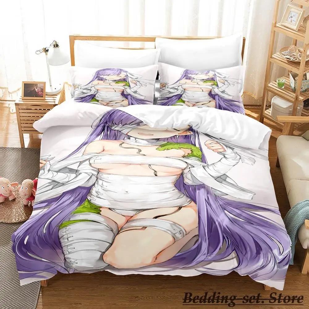 Mummy Girls Anime Bedding Set Single Twin Full Queen King Size Bed Set Adult Kid Bedroom Duvetcover Sets Anime Parure De Lit Bed