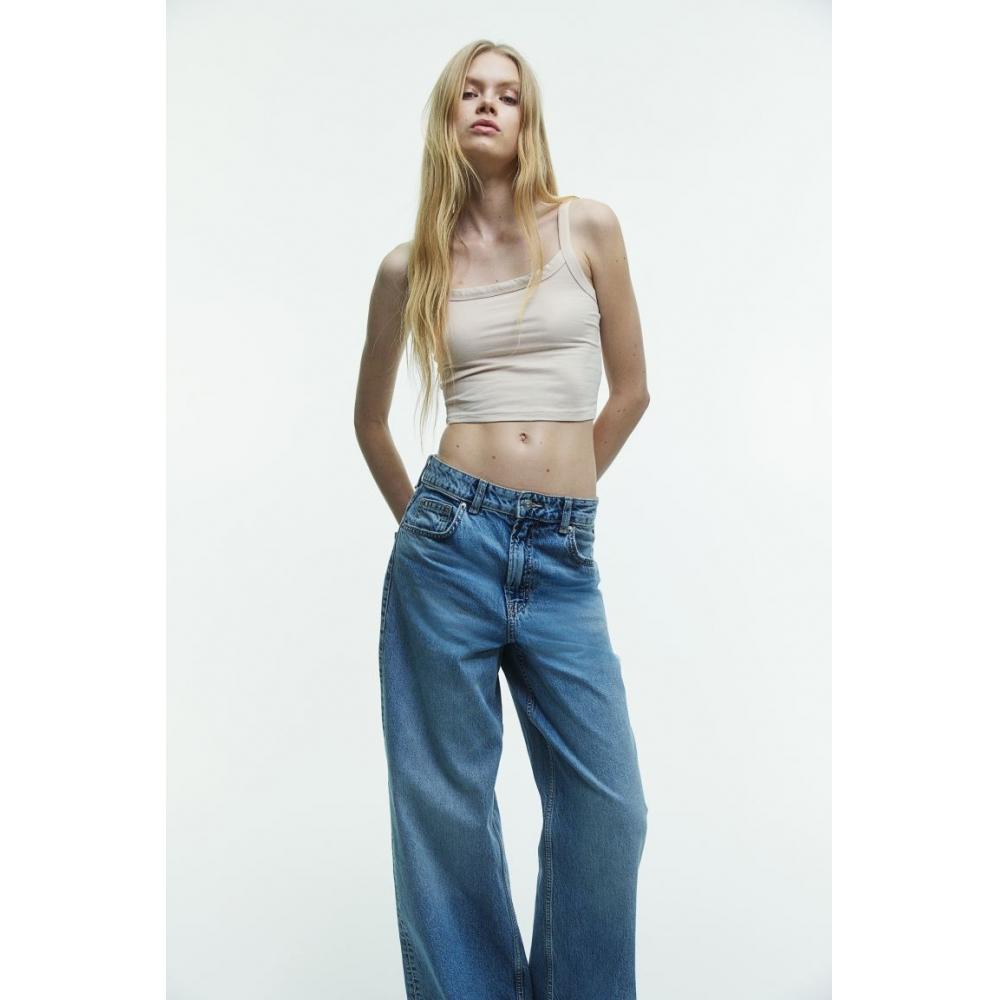 

Топ с укороченными бретелями HM светло-бежевый