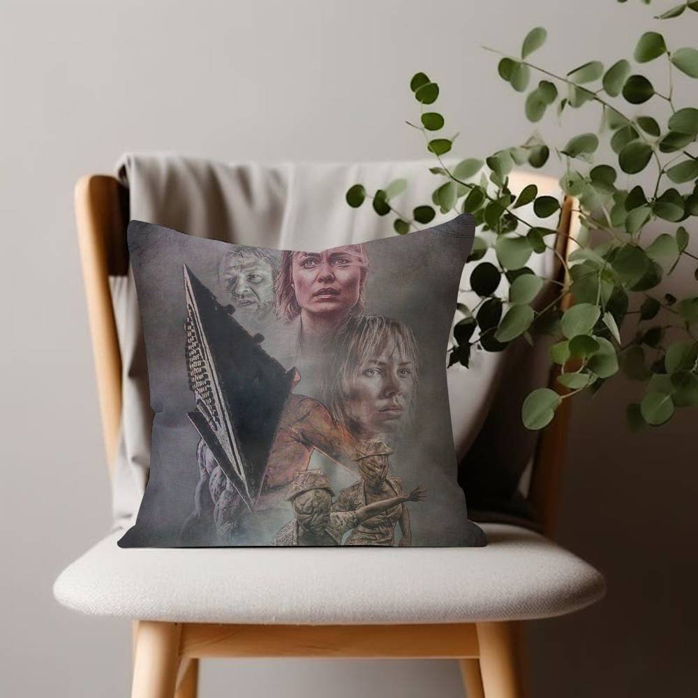 Hot Classic Silent Hill Game Anime Pillow Cushion Cover Pillowcase Living Room Sofa Home Decor Customized