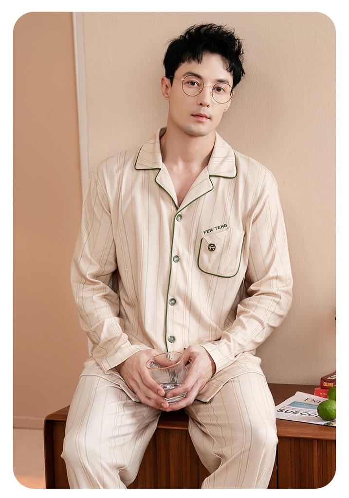 Fenteng Men's Cotton Pajama Set