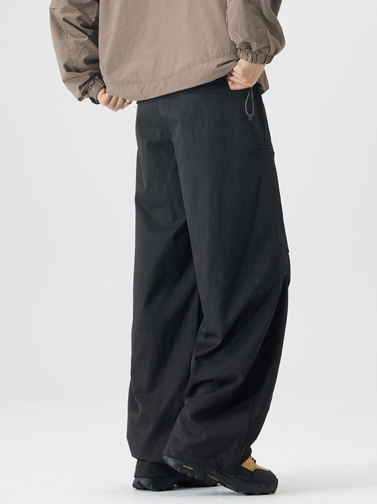 Mens Casual Wide Leg Pants With Drawstring For Streetwear Youth Fashion