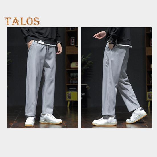 Pantaloni Bărbați Primăvară Toamnă cu Buzunare Laterale Șnur Talie Elastică Picior Larg Pantaloni Subțiri Culoare Solidă Largi Stil Stradal Sport Pantaloni pentru Muncă Zilnic