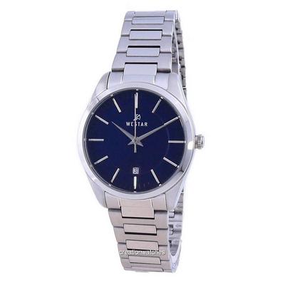 Blue Dial Stainless Steel Quartz 40213 STN 104 Womens Watch