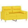 Canapé - Maison Exclusive - 2 places - tissu jaune clair - structure métal