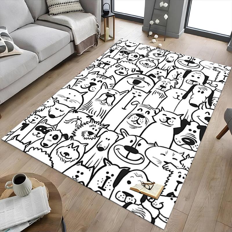 1PC Dog Cat Extra Large Non Slip Floor carpet, Office, family, bedroom Large Area Rug Indoor Rugs, Vibrant Colors