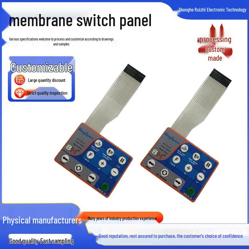 Custom PVC Membrane Switch Panel with LED and Touch Key Stickers