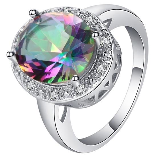 3 ks náhrdelník Fashion Elegantní vícebarevný přívěsek s přívěskem Topaz pro ženy