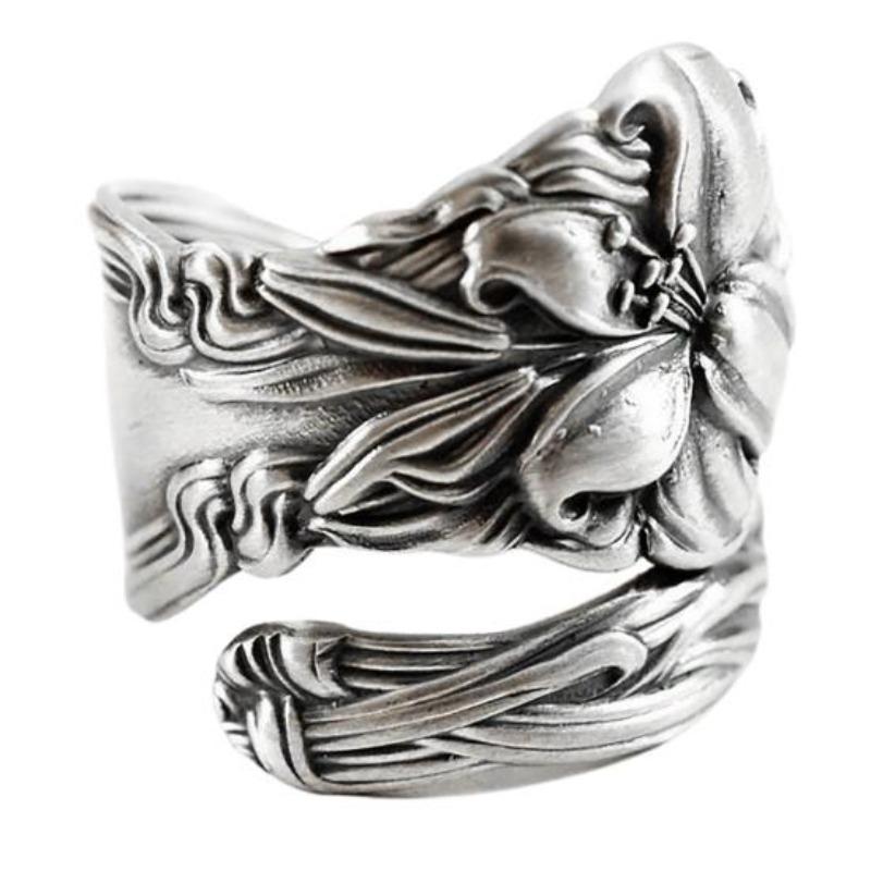 Кольцо в стиле ретро, ​​регулируемое на ощупь, универсальное