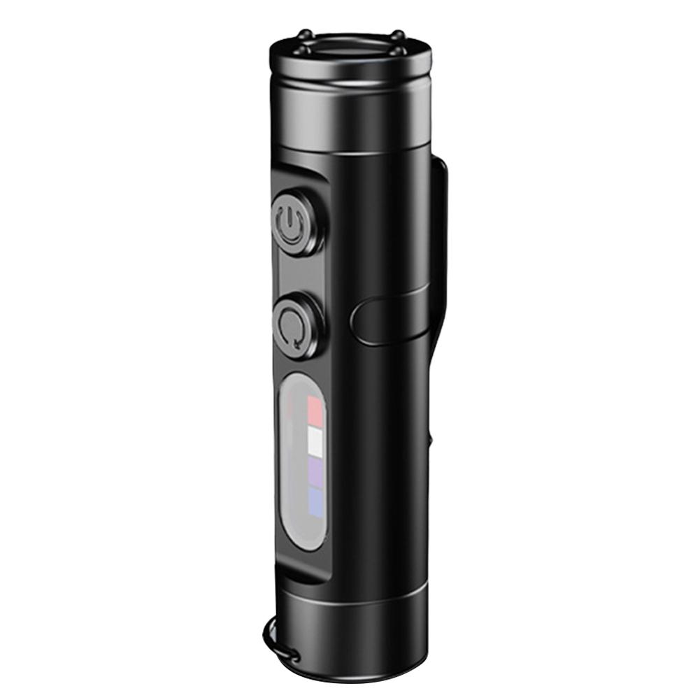 Rechargeable LED Tactical Torch with Hat Clip Mini Pocket Torch Super Bright Flashlight for Headlamp Outdoor Camping Emergencies