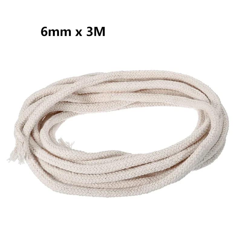3/5M Long Burner Alcohol Wick Rope Cotton Wick Round Cotton Kerosene Oil Lamp Wicks 2/3/4/5/6/8MM
