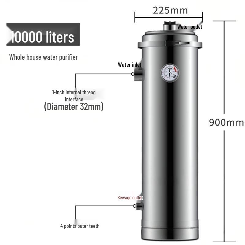LISM Whole House Central Vertical Stainless Steel Water Purifier