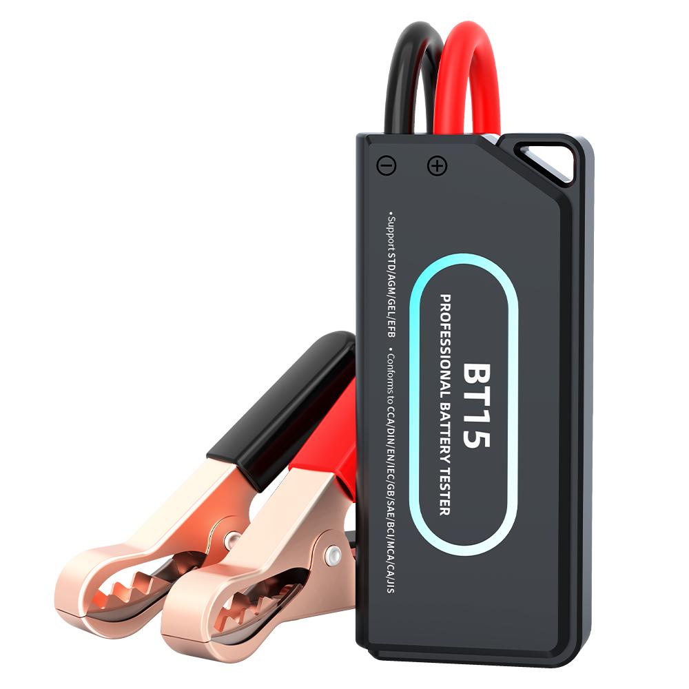 

Intelligent 12V/24V Automotive Quick Load Plug Cranking Check Diagnostic Scan Tool Smart Battery Tester Car Repair Tool Portable Black