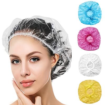 100 Stück Einweg-Duschhauben aus Kunststoff – perfekt zum Haarefärben und für Schönheitssalons!