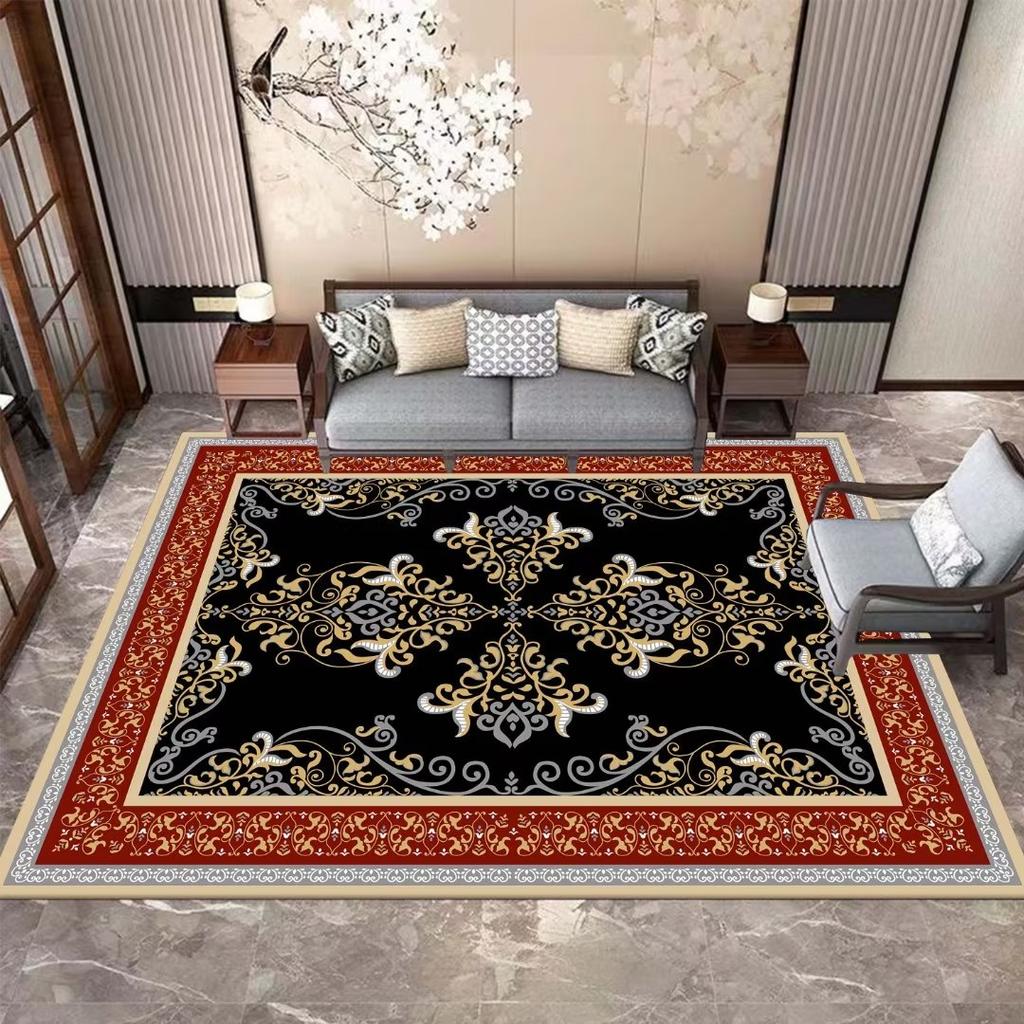 Luxury Marble Carpet Living Room European Style High-grade Non-slip Soft Large Rugs Bedroom Decoration Bedside Plush Floor Mats