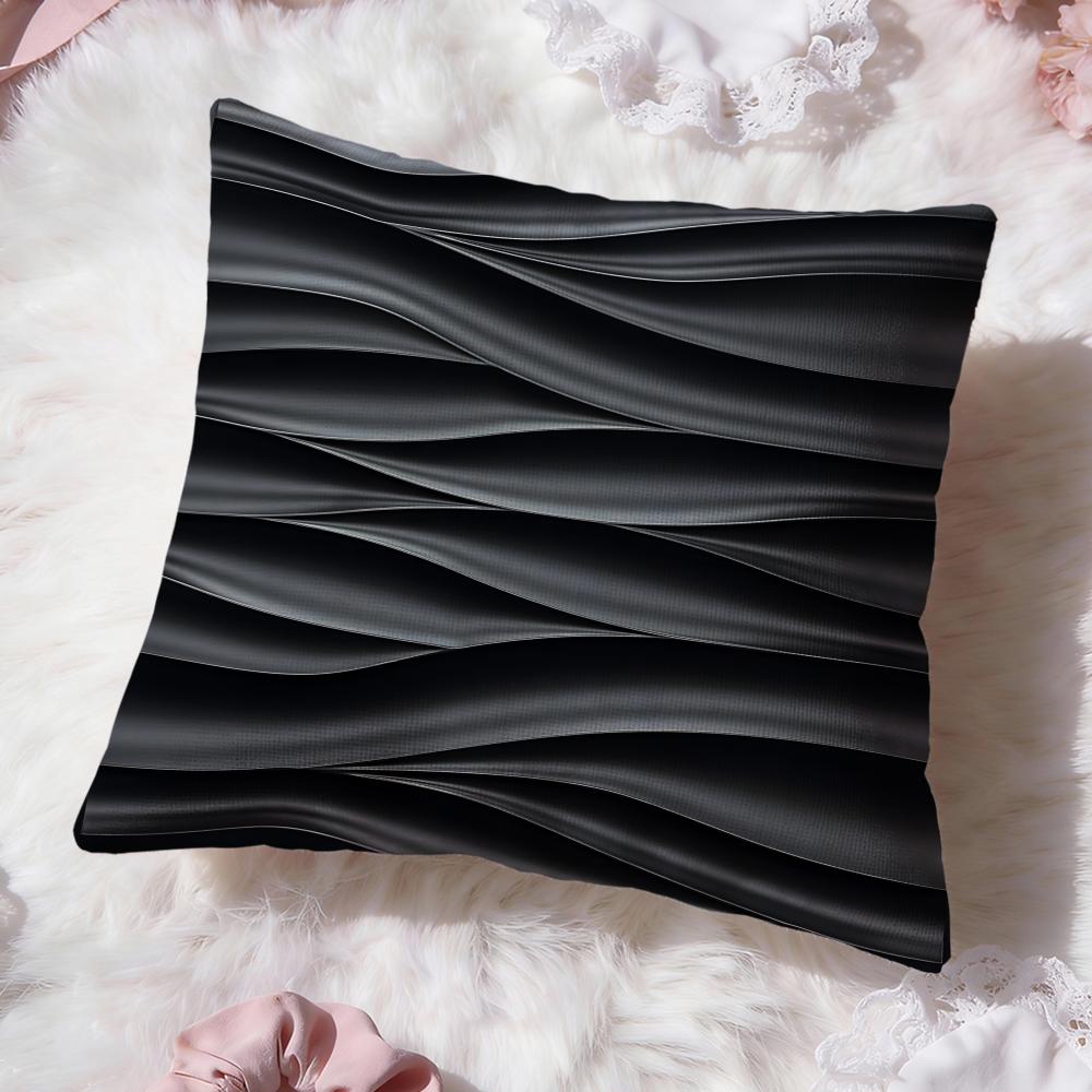 Leather Texture Cushion Cover Premium Comfort Reversible Pillow Cove Two in One Design for Any Room Car Interior