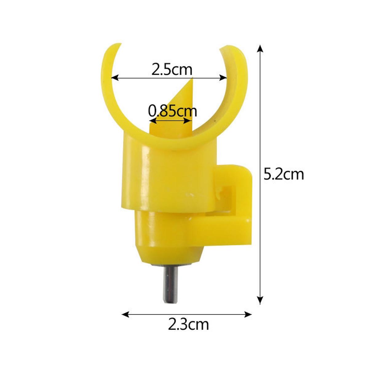 50Pcs Ball Valve Type Chicken Nipple Waterer 360 Degree Stainless Steel Automatic Semicircle Poultry Drinking Spout 8.5mm Inlet